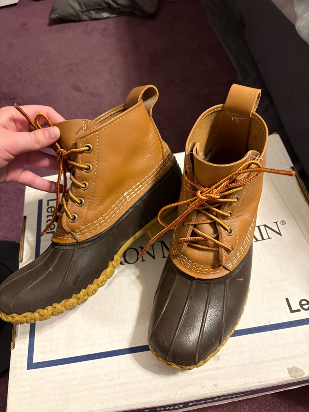 L.L. Bean Two-Tone Brown and Tan Women's Duck Boots